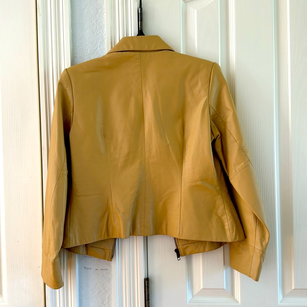 Preston & York Tan Leather Zip-Front Jacket - Picture 4 of 4